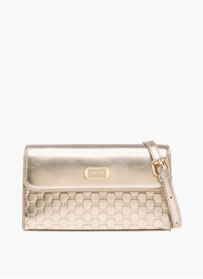 buy-missy-women-logo-embossed-crossbody-bag-with-detachable-strap-and-flap-closure_4zi