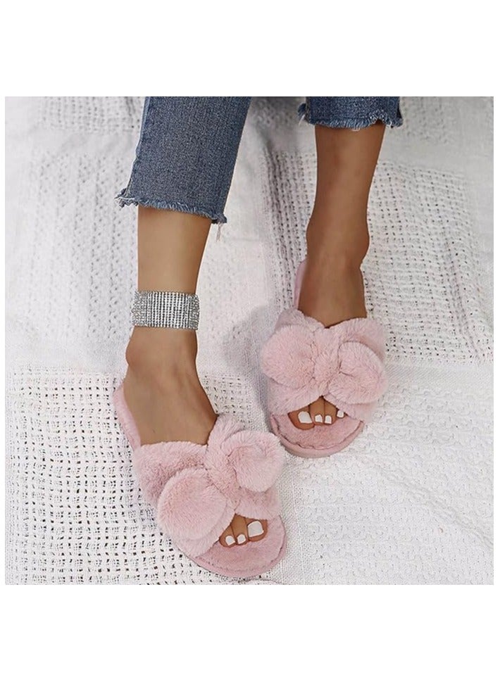 buy-ginger-bow-fluffy-slippers_z9q