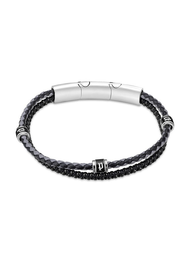 buy-police-twinrow-braceletdouble-row-black-leather-and-cord-with-stainless-steel-p-logobold-and-iconic-men-s-style_nd0