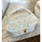 Water Green Daisy Chic Travel Makeup Bag