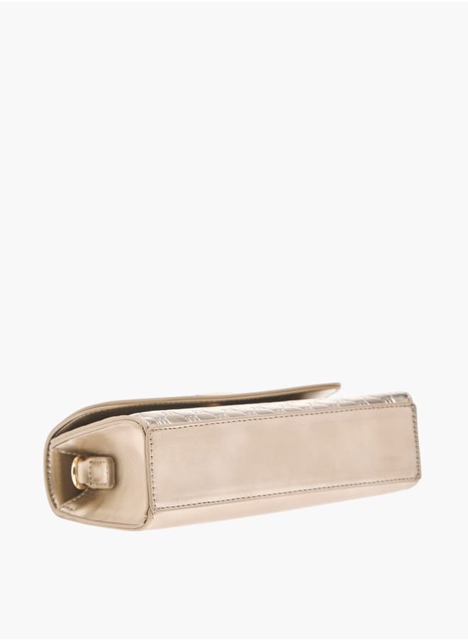 buy-missy-women-logo-embossed-crossbody-bag-with-detachable-strap-and-flap-closure_iup