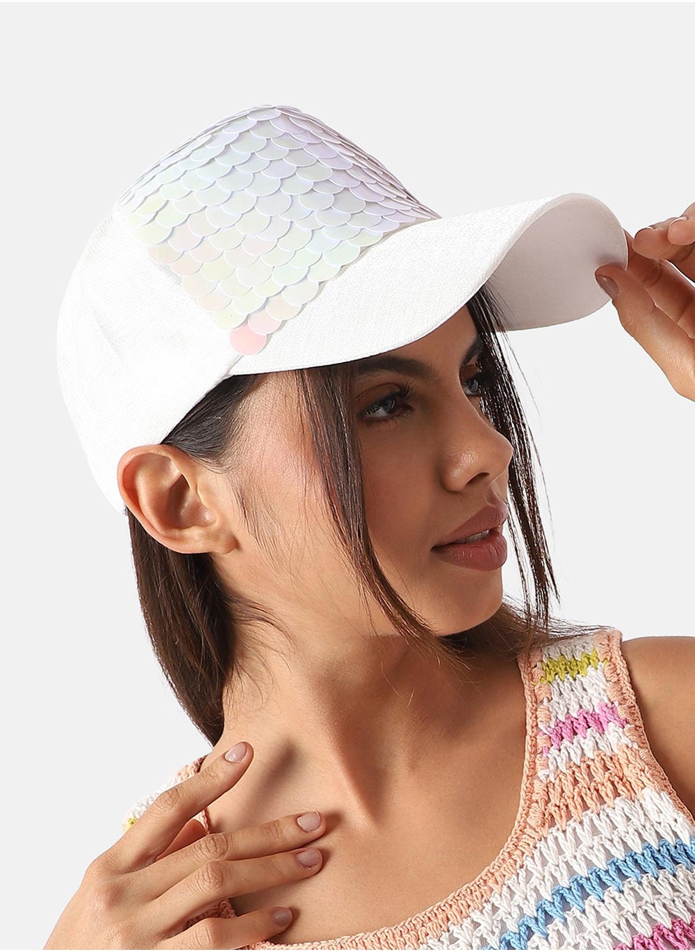 buy-haute-sauce-maxi-sequin-baseball-cap-white_9om