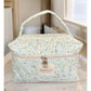 Water Green Daisy Chic Travel Makeup Bag