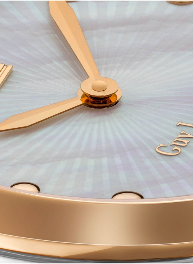 buy-guy-laroche-maxime-40mm-ladies-swiss-quartz-watch-with-white-mother-of-pearl-fan-dial-rose-gold-silver-plated-bracelet-sapphire-glass_l25