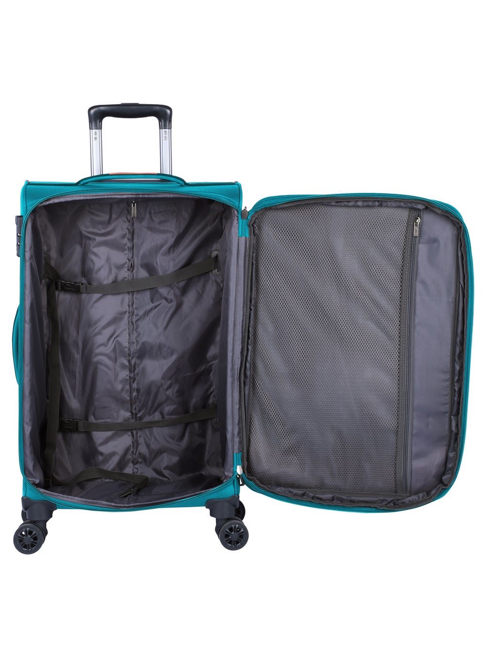 buy-eminent-unisex-soft-travel-bag-cabin-luggage-trolley-polyester-lightweight-expandable-4-double-spinner-wheeled-suitcase-with-3-digit-tsa-lock-e788-green_h6s
