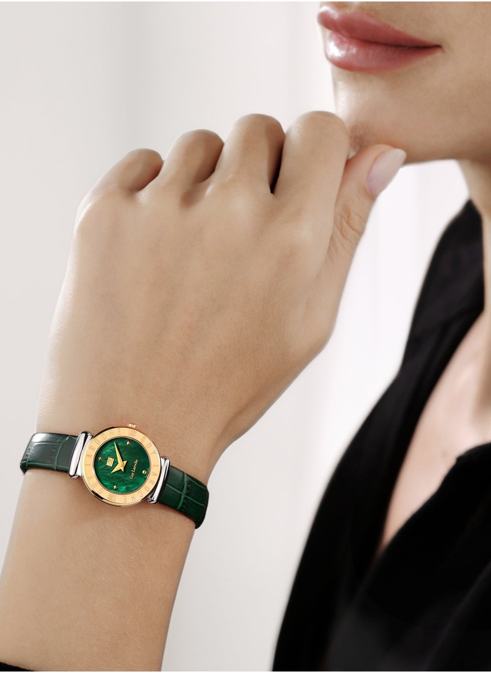 buy-guy-laroche-betty-watch-for-women-with-green-genuine-leather-strap-25-mm-5-atm_myy