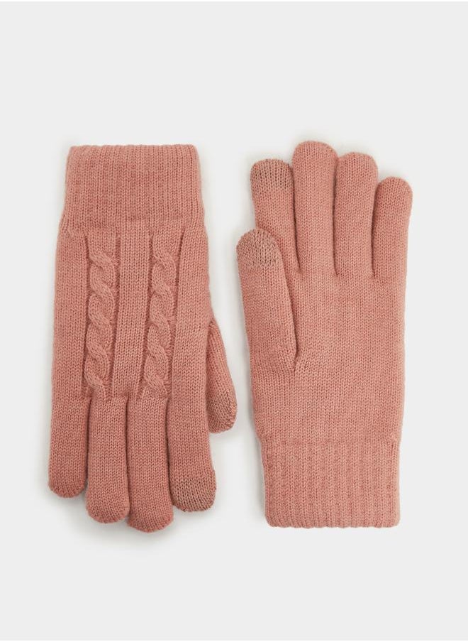 buy-styli-cable-knit-winter-gloves_72w