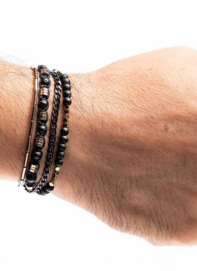 buy-chrysostomos-handmade-adjustable-beaded-bracelet-for-men-with-black-silver-chain-and-black-matte-onyx_yoe