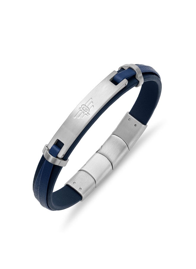 buy-police-looper-braceletdual-layer-deep-blue-leather-with-iconic-logo-plaque-and-stainless-steel-clip-closuremen-s-fearless-urban-style_79t