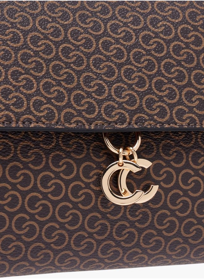 buy-celeste-women-monogram-print-crossbody-bag-with-button-closure-and-chain-strap_84w