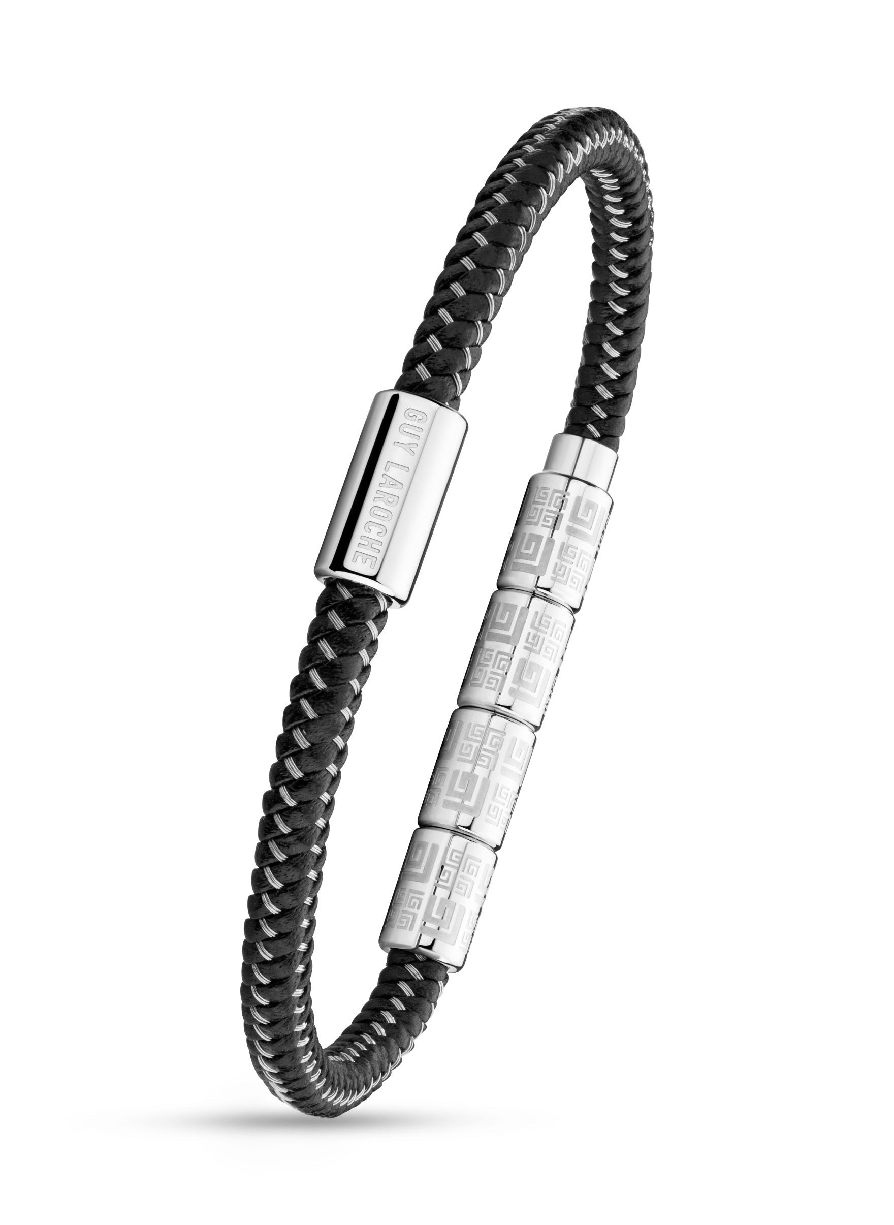 buy-guy-laroche-pierre-black-cord-bracelet-for-men_vmu