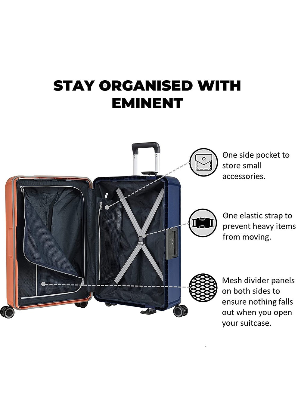 buy-eminent-vertica-hard-case-luggage-trolley-polypropylene-lightweight-4-quiet-double-spinner-wheels-with-tsa-lock-b0006m-darkblue-orange_9z4