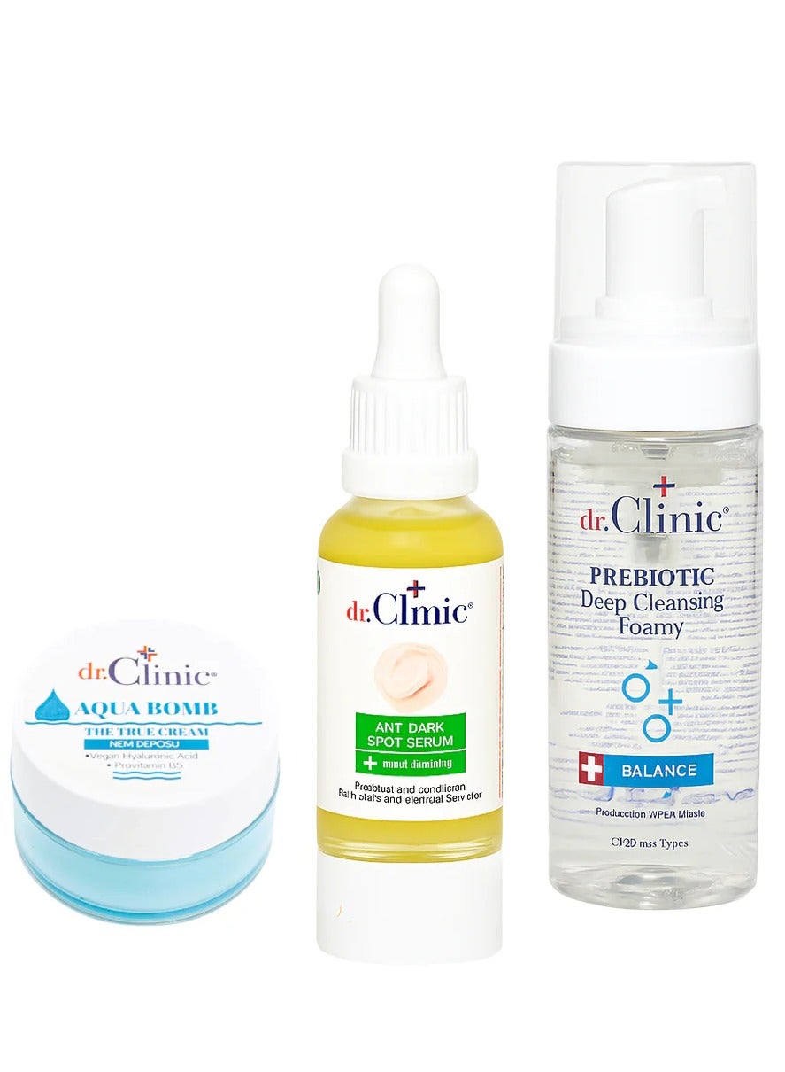 buy-dr-clinic-dr-clinic-hydration-haven-skincare-kit-prebiotic-deep-cleansing-foam-160-ml-aqua-bomb-moisturizing-cream-50ml-anti-adark-spot-serum-30ml-deep-moisturizing-remove-impurities-even-skin-reduce-spots-for-all-skin-types_vtr