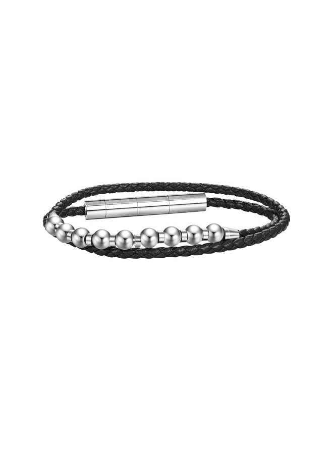 buy-police-kingpins-bracelet-for-men-stainless-steel-beads-with-black-leatherpeagb0005443_r1r