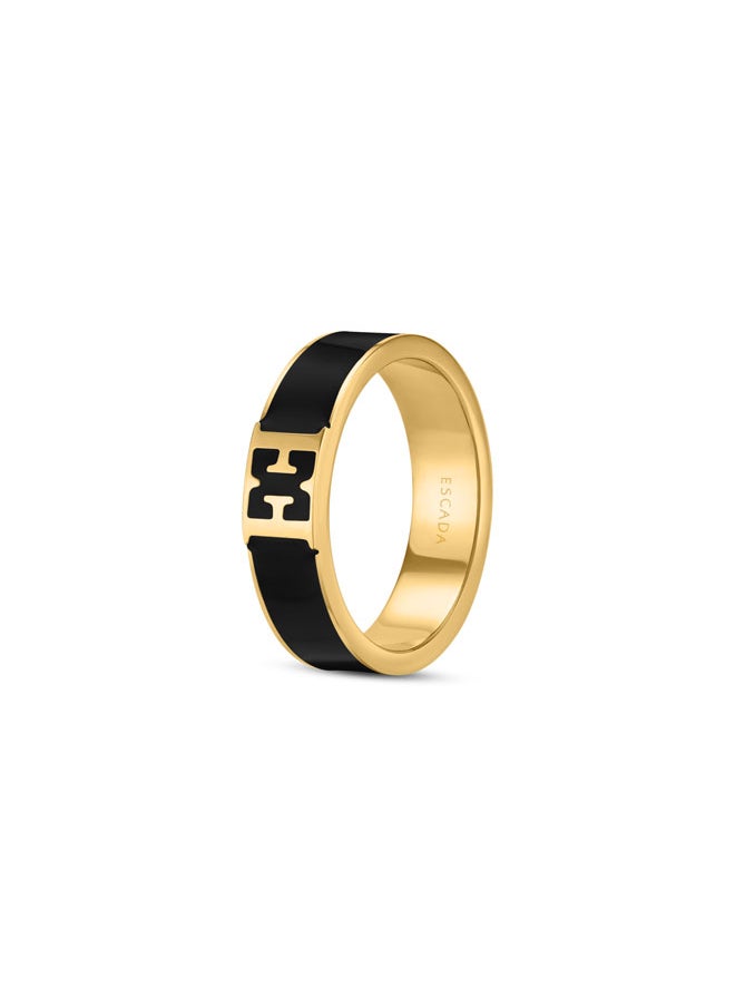 buy-escada-scarlett-gold-plated-ring-with-logo-cutout-and-black-enamel-accent_zoj