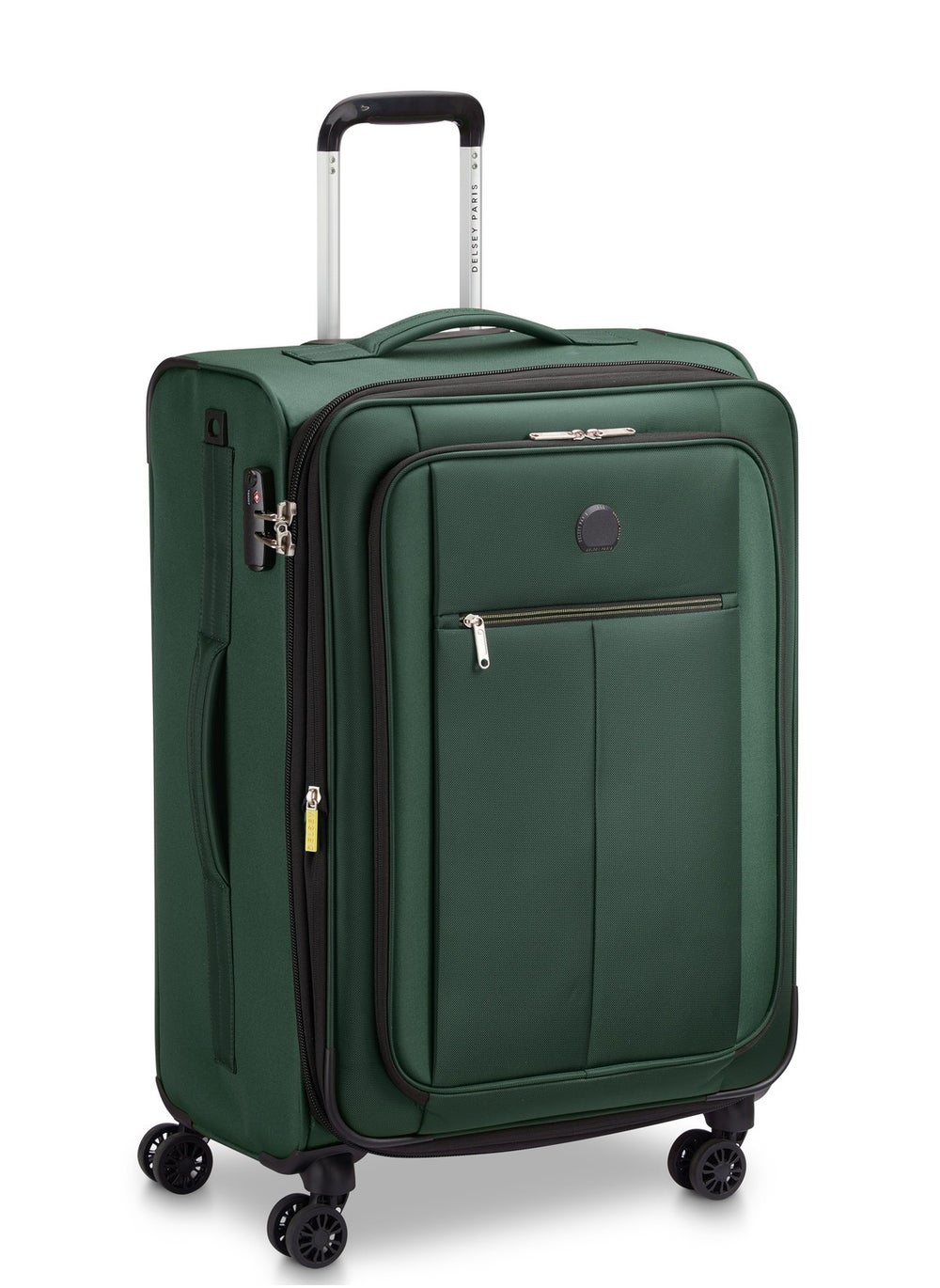 buy-delsey-paris-pin-up-6-68cm-softcase-4-double-wheel-expandable-check-in-trolley-case-green-00343081103_ie3