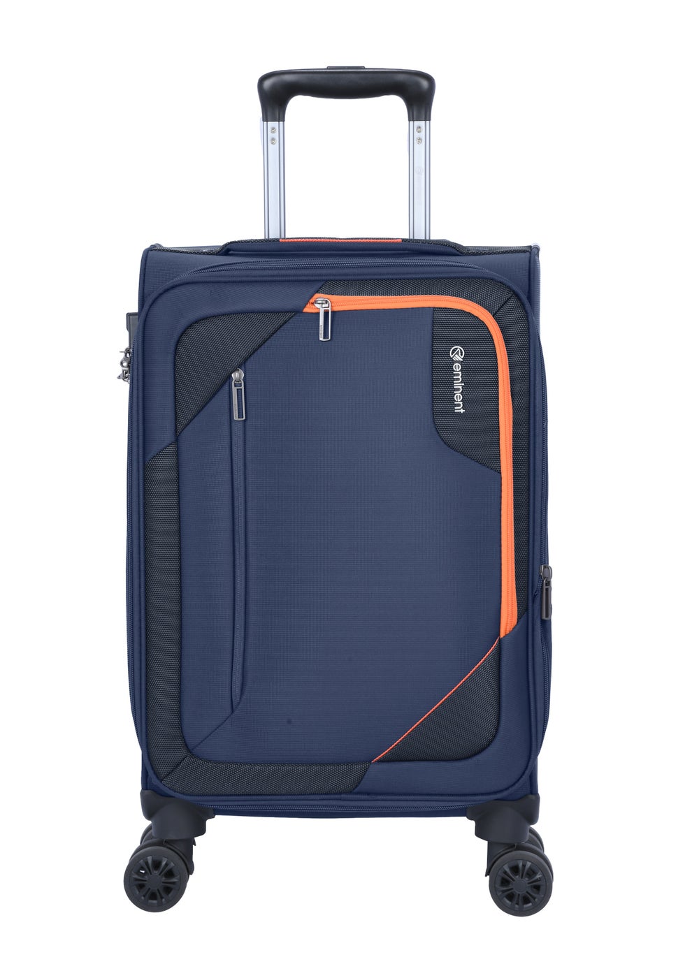 buy-eminent-expandable-luggage-trolley-bag-soft-suitcase-for-unisex-travel-polyester-shell-lightweight-with-tsa-lock-double-spinner-wheels-e765sz-medium-checked-24-inch-navy-blue_2xw
