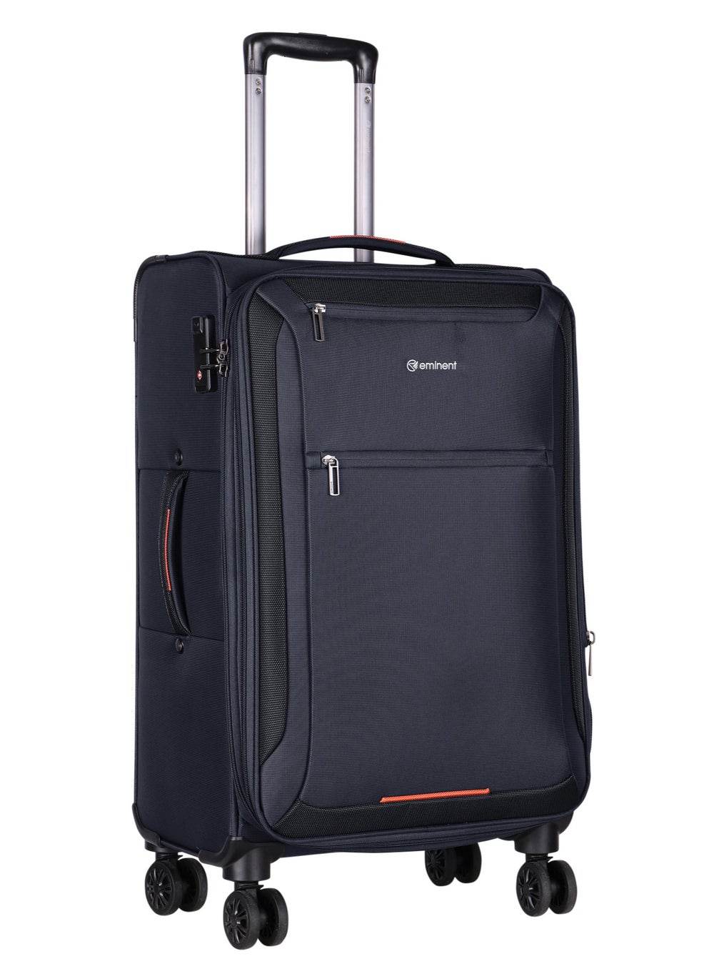 buy-eminent-unisex-soft-travel-bag-large-luggage-trolley-polyester-lightweight-expandable-4-double-spinner-wheeled-suitcase-with-3-digit-tsa-lock-e751-black_j1y