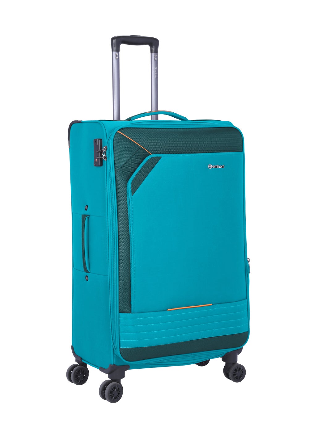 buy-eminent-expandable-luggage-trolley-bag-soft-suitcase-for-unisex-travel-polyester-shell-lightweight-with-tsa-lock-double-spinner-wheels-e777sz-carry-on-20-inch-green_0v5