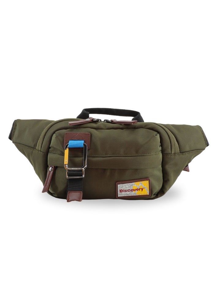 buy-discovery-discovery-icon-waist-bag-khaki-hip-bag-with-adjustable-strap-rfid-pocket-suitable-for-travel-outdoors-gym-hiking-for-men-and-women_ld7