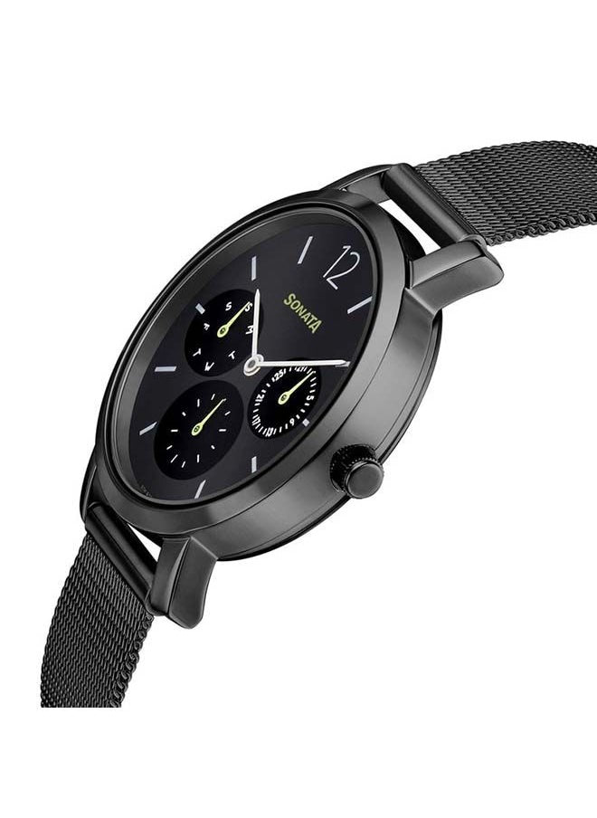 buy-sonata-round-shape-metal-chronograph-wrist-watch-8164nm03-36mm-black_frc