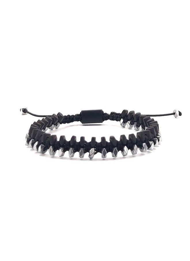 buy-chrysostomos-handmade-adjustable-beaded-knitted-bracelet-for-men-with-black-cord-and-silver-black-hematite-adjustable-macrame-tying_4df