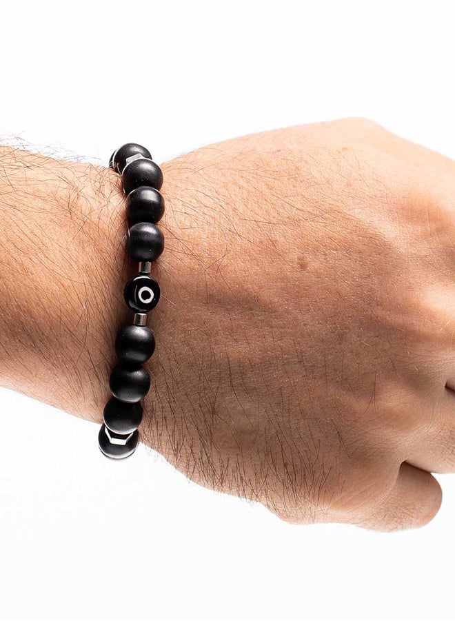 buy-chrysostomos-handmade-beaded-men-s-bracelet-with-matte-black-nail-silver-hematite-and-glass-eye-durable-silicone_9wt