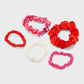 Scarlet Bon Bon Silk Scrunchie Ensemble - 5 Deluxe Pieces