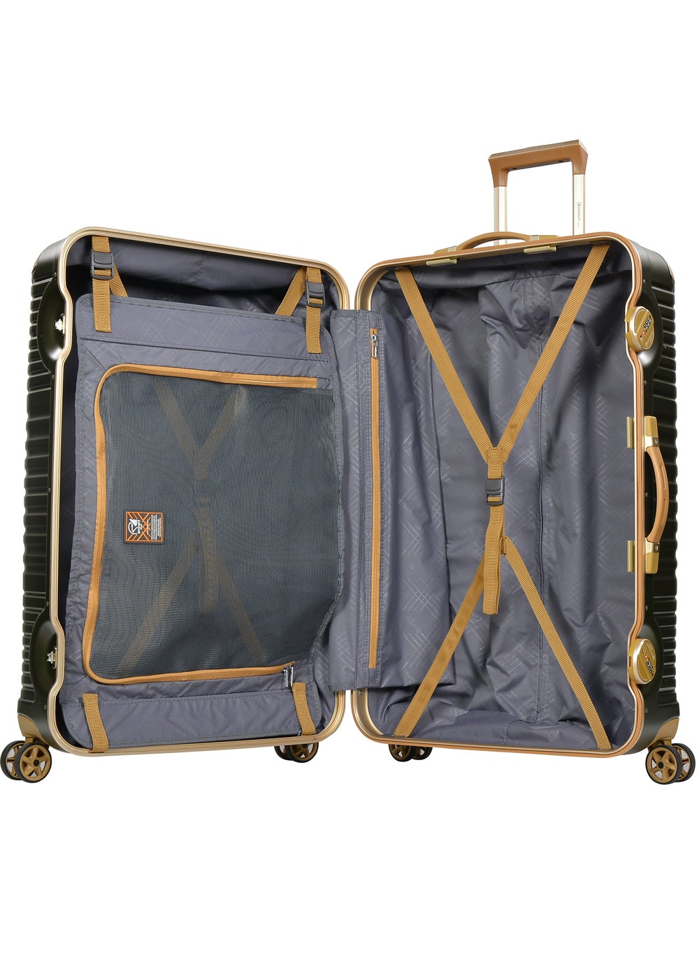 buy-eminent-hard-case-travel-bags-makrolon-polycarbonate-gold-jetstream-aluminum-frame-luggage-zipper-less-suitcase-extra-corner-protection-double-tsa-lock-e9r1-checked-luggage-24-inch-dark-olive_gu7