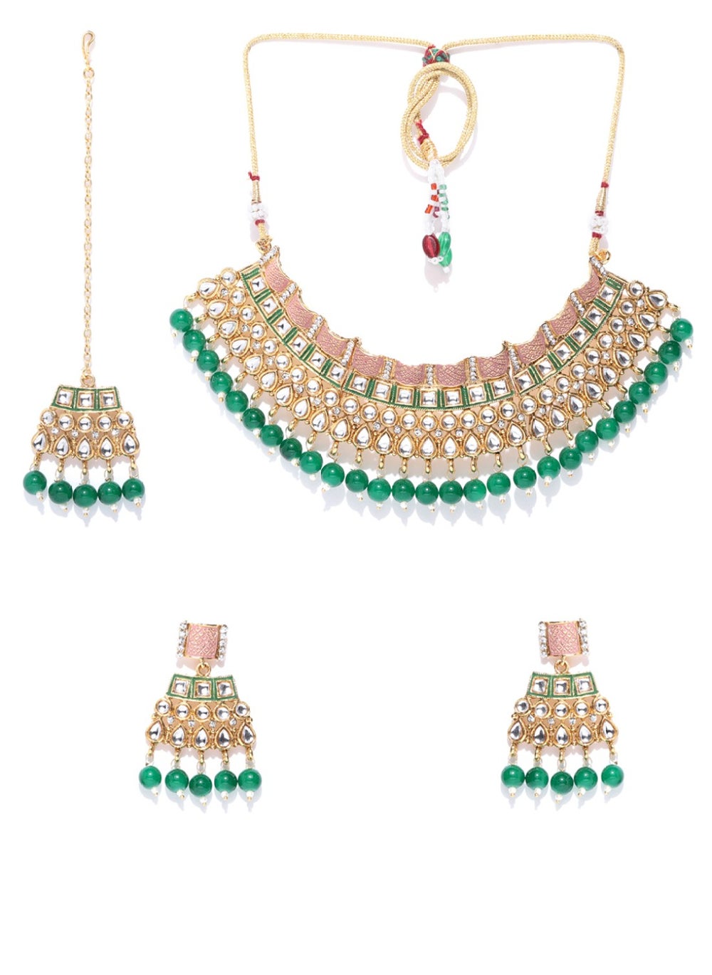buy-priyaasi-green-pink-kundan-studded-handcrafted-jewellery-set_hg5
