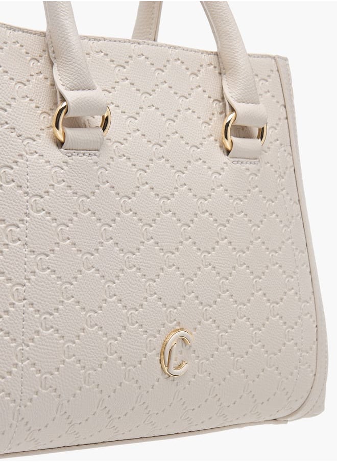 buy-le-confort-women-monogram-embossed-tote-bag-with-detachable-strap-and-zip-closure_y2u