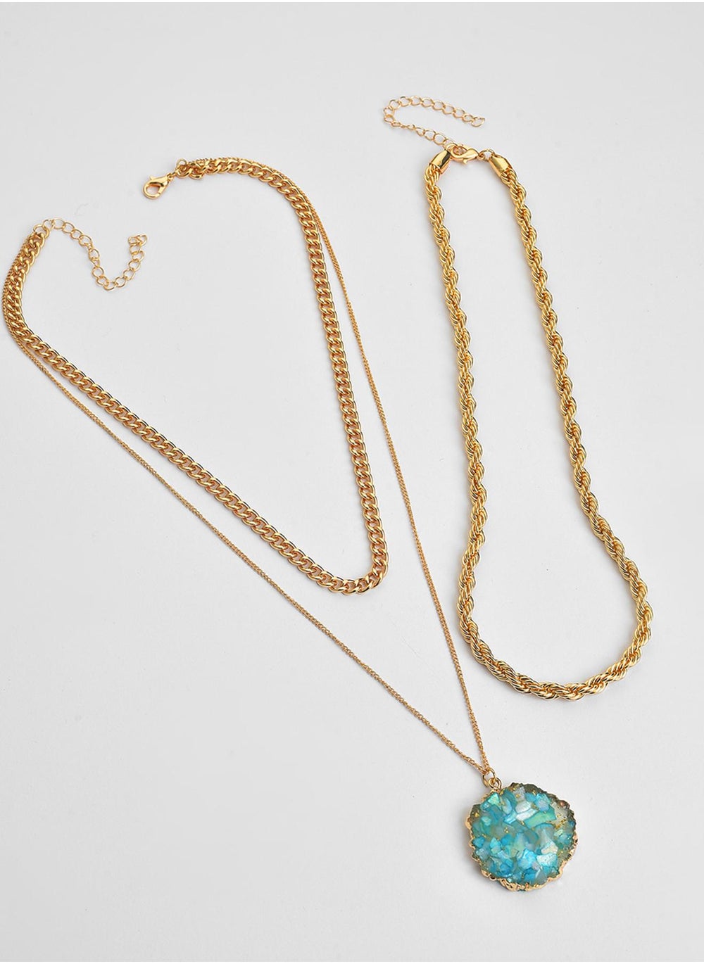 buy-sohi-green-stones-pendant-with-3-chain-necklace_k6a