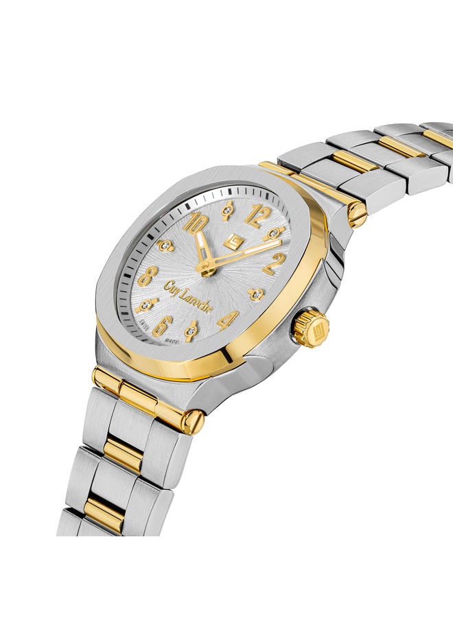 buy-guy-laroche-charlie-33mm-ladies-swiss-quartz-watch-with-white-silver-swirl-sunray-dial-silver-gold-plated-bracelet-sapphire-glass_8j8