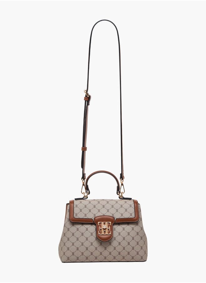buy-elle-women-monogram-print-satchel-bag-with-top-handle-and-detachable-strap_99q