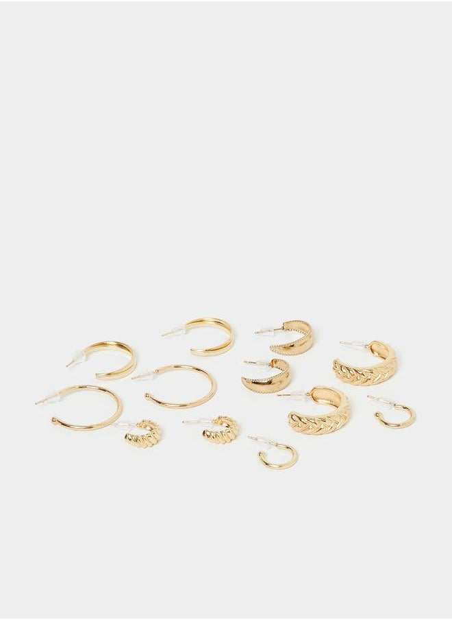 buy-styli-set-of-6-textured-metal-hoop-earrings_880