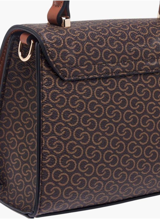 buy-celeste-women-monogram-print-satchel-bag-with-button-closure-and-adjustable-strap_h4s