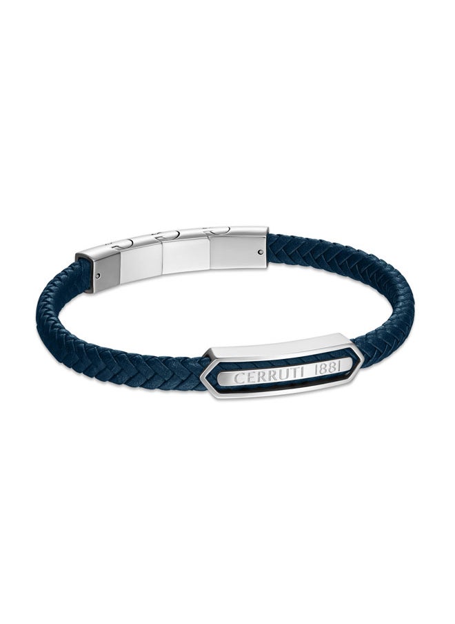 buy-cerruti-1881-sandro-navy-leather-stainless-steel-logo-motif-bracelet-for-men_sav