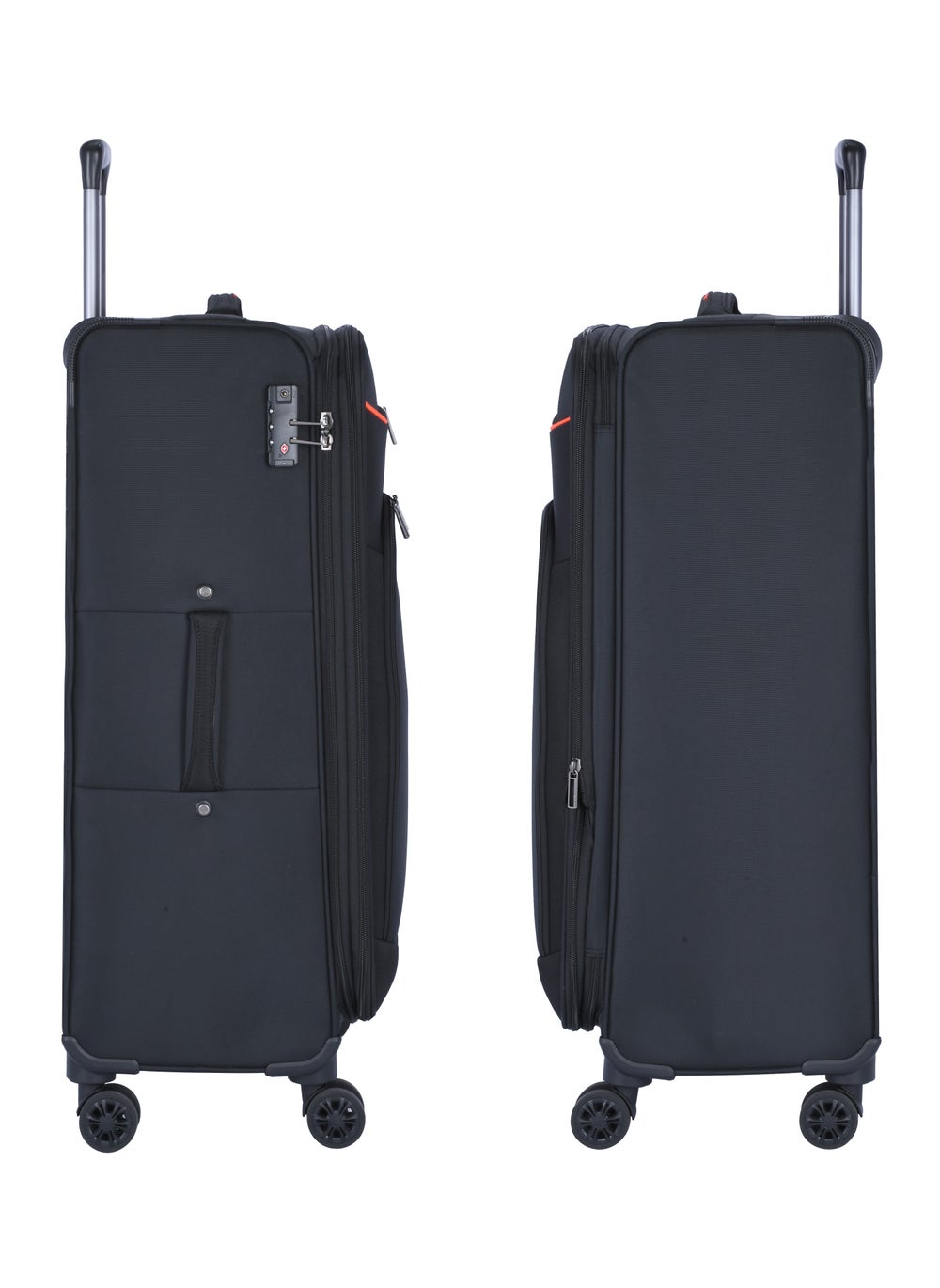 buy-eminent-unisex-soft-travel-bag-medium-luggage-trolley-polyester-lightweight-expandable-4-double-spinner-wheeled-suitcase-with-3-digit-tsa-lock-e751-black_qub