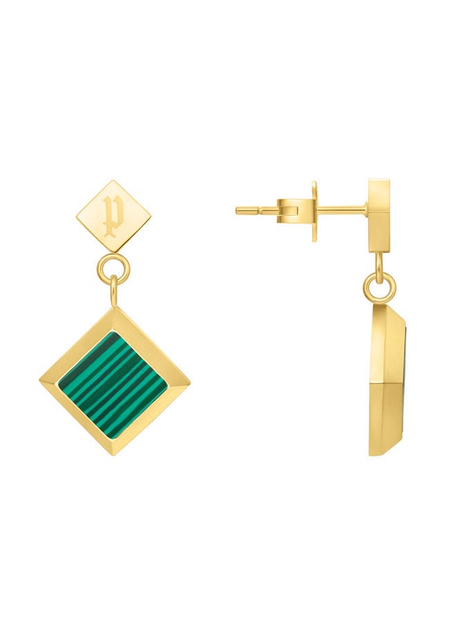 buy-police-blatant-earring-for-women-gold-plating-with-malachite_4nv
