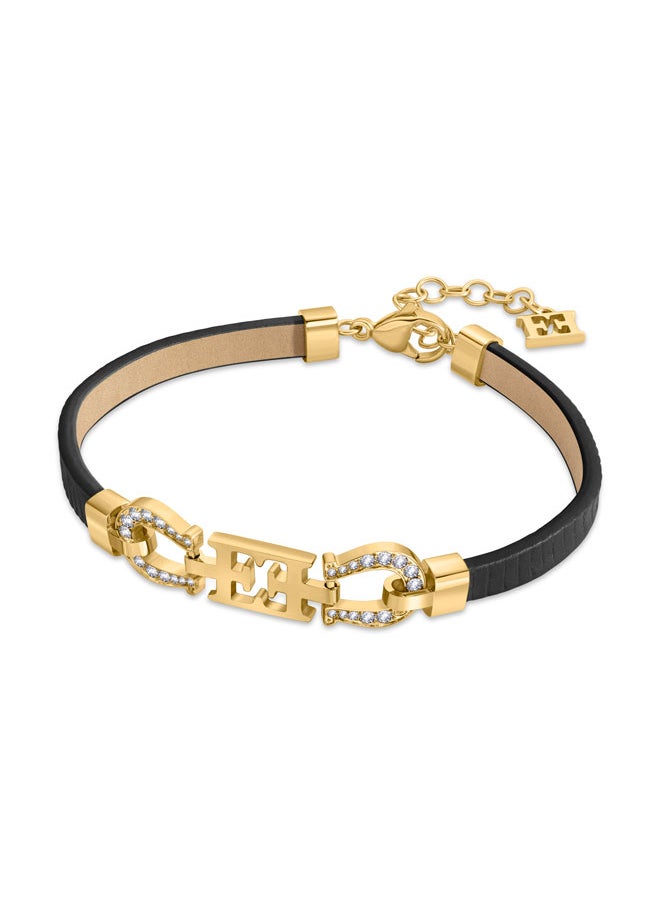 buy-escada-zoe-black-leather-bracelet-with-logo-and-horseshoe-charms-luxurious-and-fortunate-design_99f