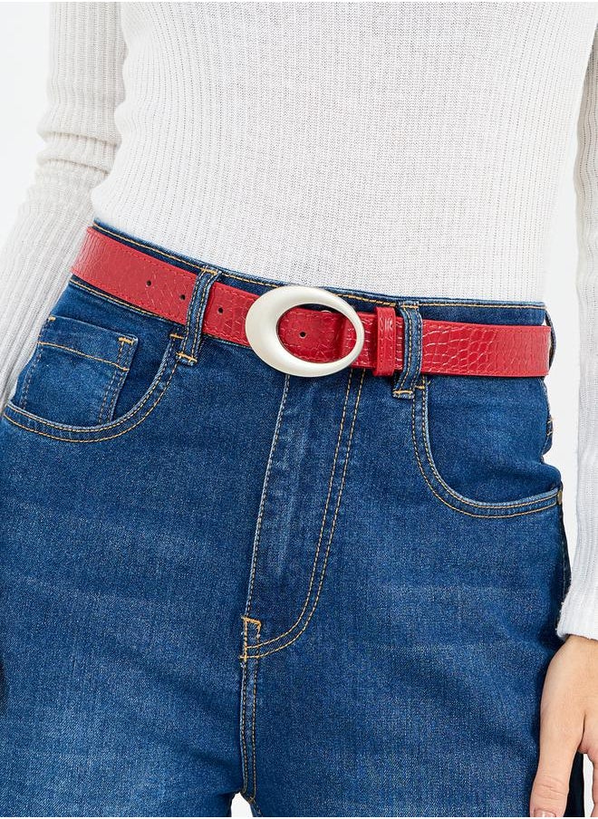 buy-styli-oval-buckle-textured-belt_wrq