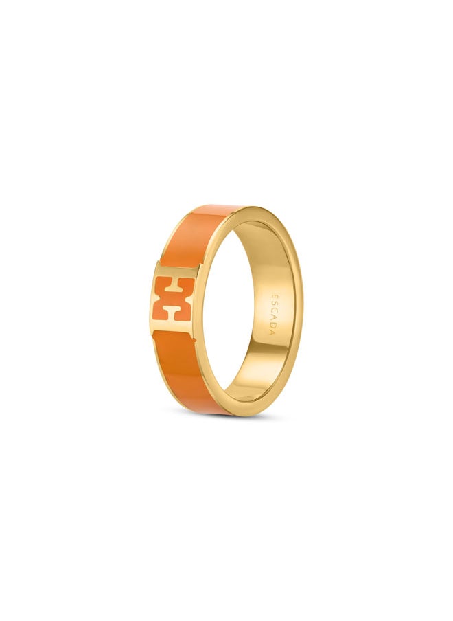 buy-escada-scarlett-gold-plated-ring-with-logo-cutout-and-orange-enamel-detail_04m