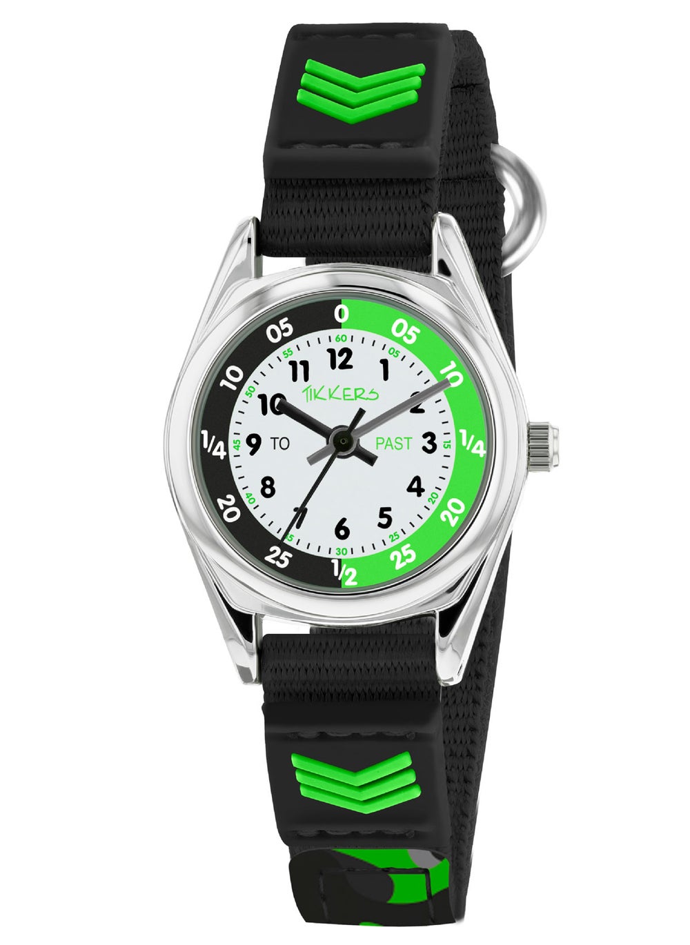 buy-tikkers-tikkers-boys-black-fabric-rip-strap-time-teacher-watch-tk0154_clf
