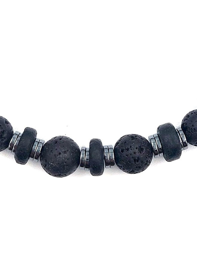buy-chrysostomos-handmade-beaded-bracelet-with-black-lava-coconut-grommet-and-silver-hematite-durable-silicone-elastic_r62