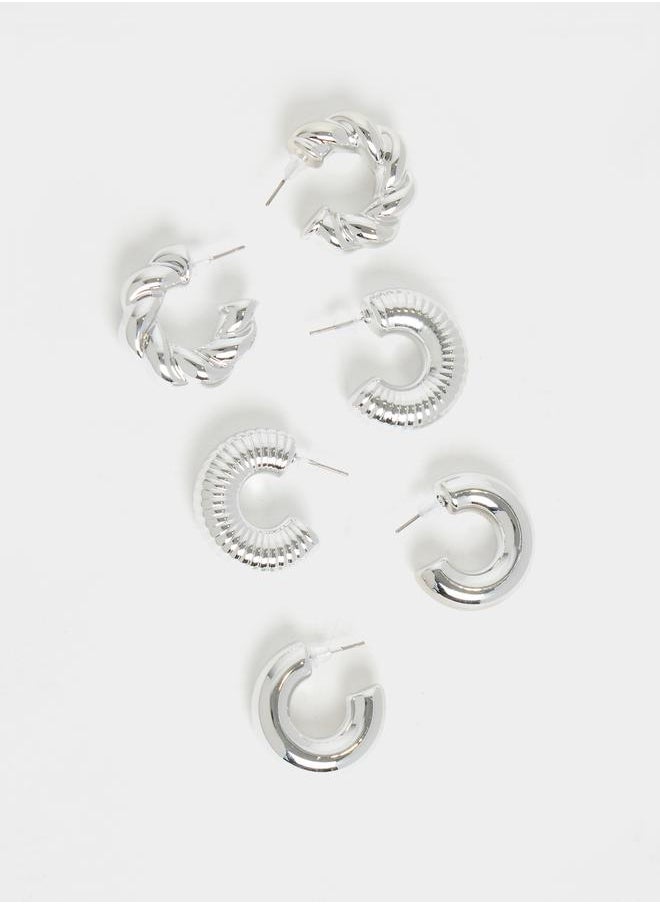 buy-styli-set-of-3-textured-hoop-earrings_0i8