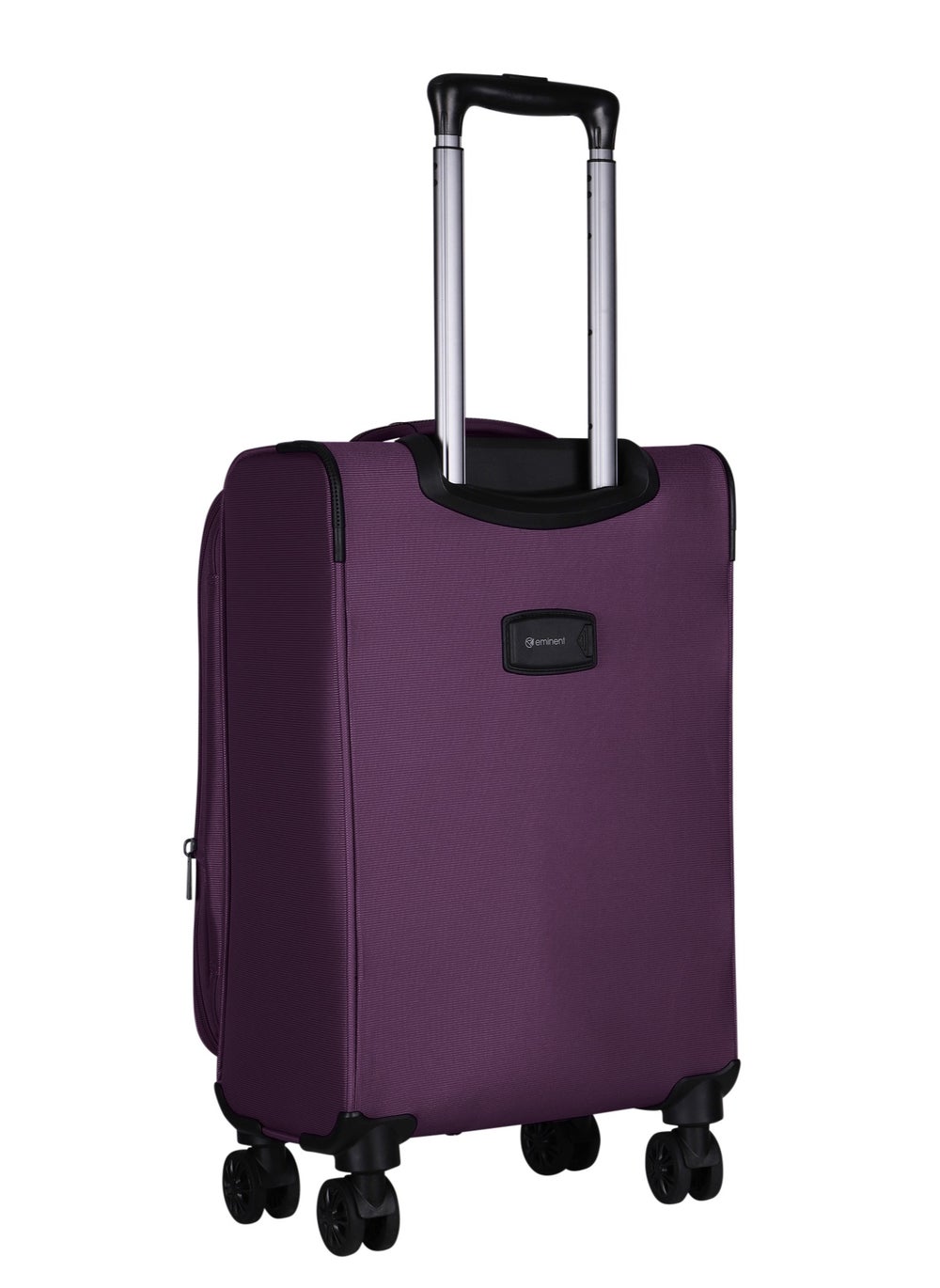 buy-eminent-unisex-soft-travel-bag-cabin-luggage-trolley-polyester-lightweight-expandable-4-double-spinner-wheeled-suitcase-with-3-digit-tsa-lock-e788-purple_lrk
