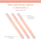 Real Techniques Smooth Precision Face & Brow Razors - 3 Pack