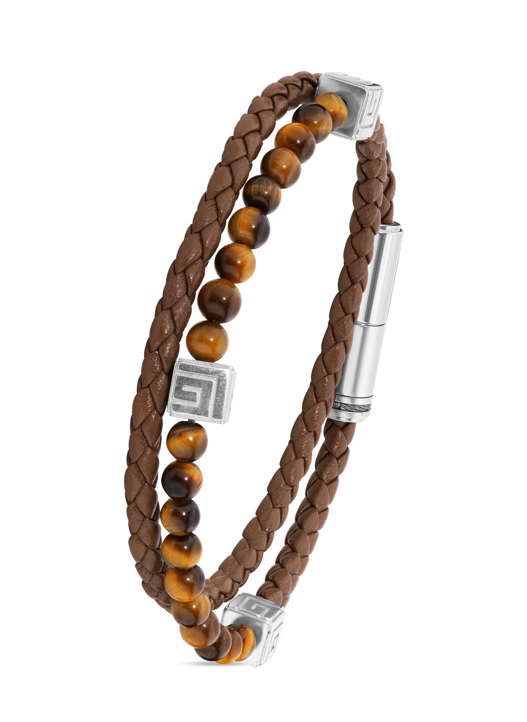 buy-guy-laroche-victor-brown-leather-and-tiger-eye-beads-bracelet_lhx