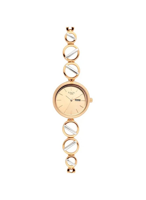 buy-titan-titan-raga-viva-quartz-analog-with-day-and-date-women-watch-rose-gold-dial-with-two-toned-colour-metal-strap_y8e