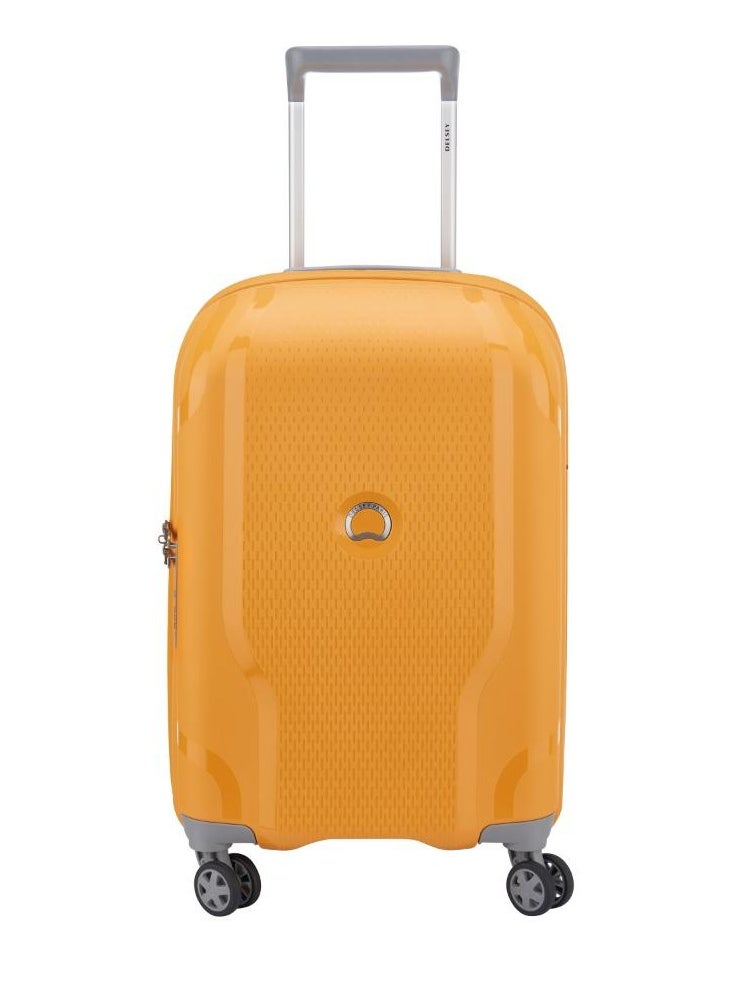 buy-delsey-paris-recycled-clavel-55cm-expandable-4-double-wheel-cabin-luggage-trolley-yellow_vwr